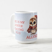 Boekliefhebbers| Schattigee uil| Funny Statement Koffiemok (Voorkant links)