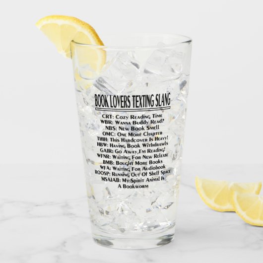 Boekliefhebbers Slang Slang Dark Text Glas (Voorkant ijs)