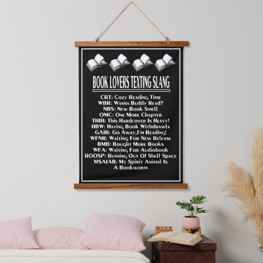 Boekliefhebbers Slang Slang Light Tekst Hangend Wandkleed (Slaapkamer)
