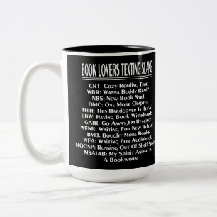 Boekliefhebbers Slang Slang Light Tekst Tweekleurige Koffiemok