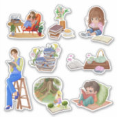 Boekliefhebbers stickers (Voorkant)