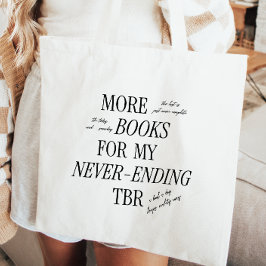 Boekliefhebbers TBR Retro Typografie Script Tote Bag