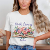 Boekliefhebbers Tribe Roze Rozen T-shirt