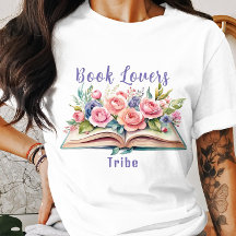 Boekliefhebbers Tribe Roze Rozen T-shirt