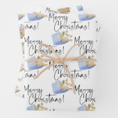 Boekliefhebbers Vrolijk Kerstfeest Inpakpapier Vel (In situ)