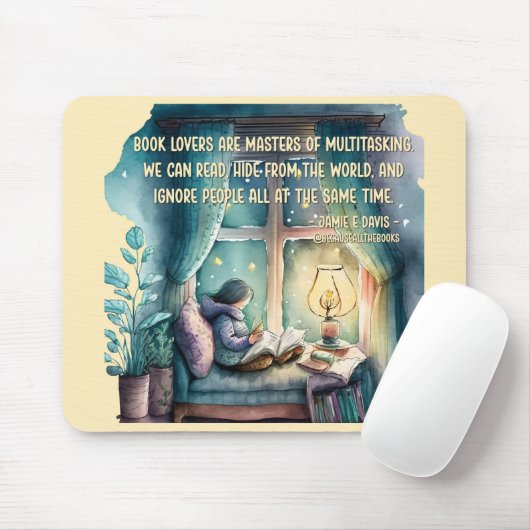 Boekliefhebbers zijn meesters in multitasking muismat (Met muis)