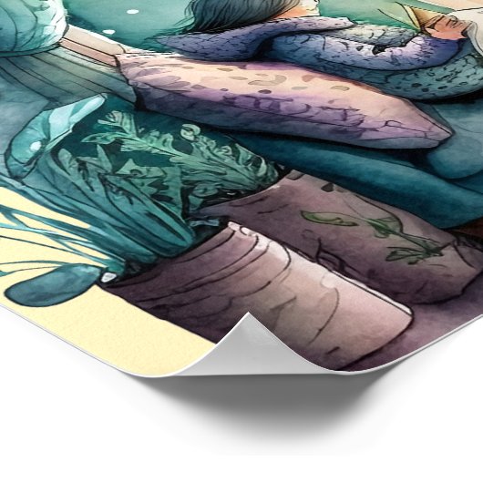 Boekliefhebbers zijn meesters in multitasking poster (Hoek)