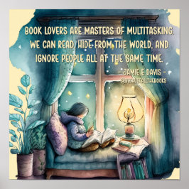 Boekliefhebbers zijn meesters in multitasking poster