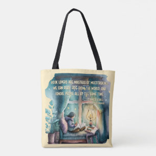Boekliefhebbers zijn meesters in multitasking tote bag