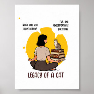 Boeklievende Kattenliefhebber Intellectuele Humor  Poster