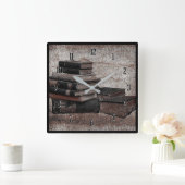 Boeklomp  vierkante wandklok (Huis)