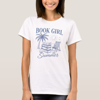 Boekmeisje zomerlezen vintage t-shirt