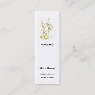 Boekmerk Woody Pear Mini Visitekaartje