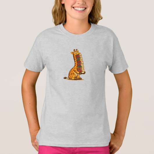 Boekminnende Giraf T-shirt (Voorkant)