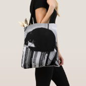 Boekminnende kat tote bag (Dichtbij)