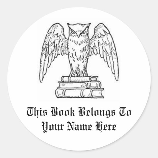 boeknaamlabel ronde sticker (Voorkant)