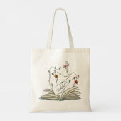 Boeknerd gevoelige wilde bloemen voor tattoo tote bag (Achterkant)