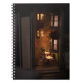 Boeknook diorama - klein café notitieboek (Voorkant)