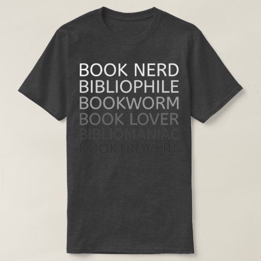 Boekomenminnaar Bibliophile T-shirt (Design voorkant)