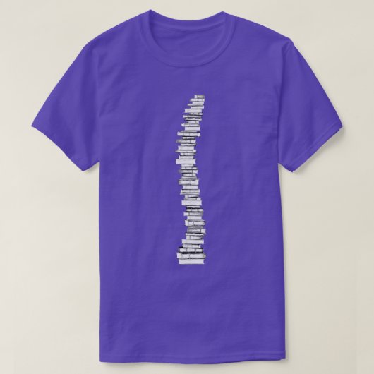 Boekompwervelkolom backbone bladwijzer leeslovers t-shirt (Design voorkant)