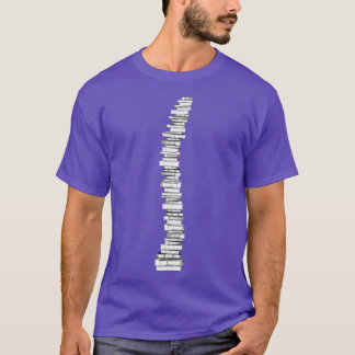 Boekompwervelkolom backbone bladwijzer leeslovers t-shirt
