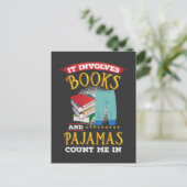 Boekomslag - Boeken en pyjama's Briefkaart (Staand voorkant)