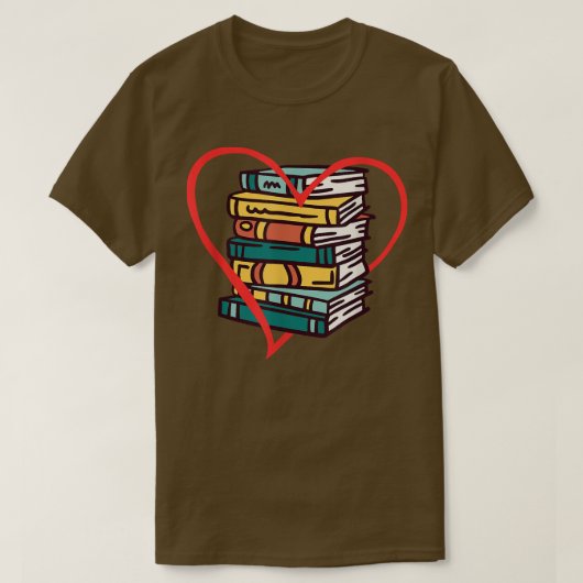 Boekomslag Librarian Reading Bookworm Reader T-Shi T-shirt (Design voorkant)