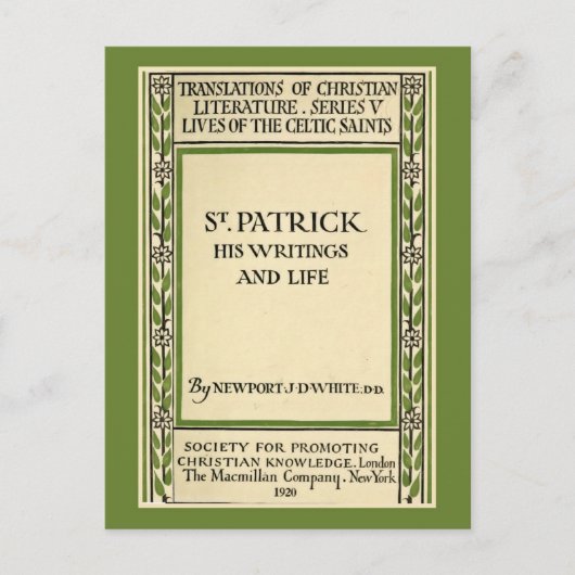  boekomslag memoires van St. Patrick Briefkaart (Voorkant)