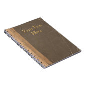  boekomslag, retro faux leder gebonden notitieboek (Rechterzijde)