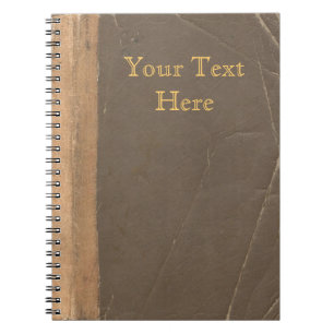 boekomslag, retro faux leder gebonden notitieboek