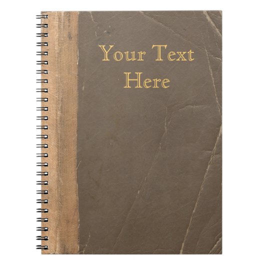  boekomslag, retro faux leder gebonden notitieboek (Voorkant)