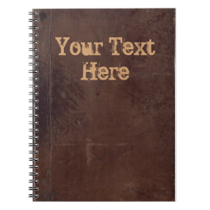 boekomslag, retro faux leder gebonden notitieboek