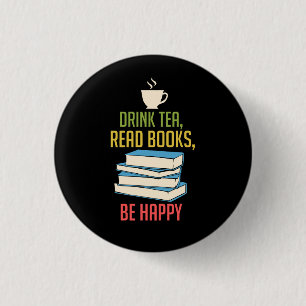 Boekomslag - Tea Books Happy Ronde Button 3,2 Cm