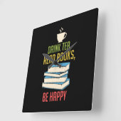 Boekomslag - Tea Books Happy Vierkante Klok (Hoek)