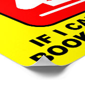 Boekomslag Waarschuwing Funny Poster Sign. (Hoek)