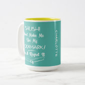 Boekomslagen Funny Text Quote Personalized Tweekleurige Koffiemok (Voorkant links)