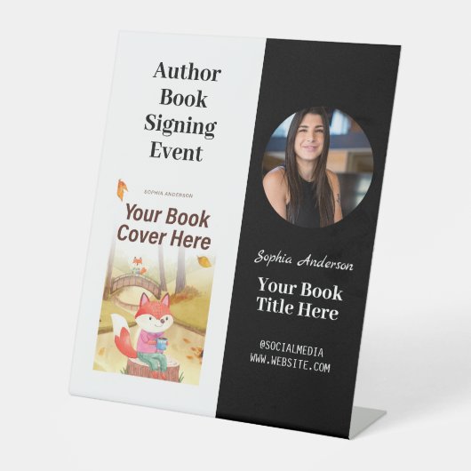 Boekondertekening | Auteur boek lancering promotio Reclamebord Met Voetstuk (Voorkant)
