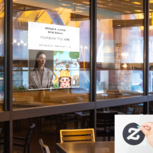 Boekondertekening   Auteur Boekrelease Promotie Raamsticker