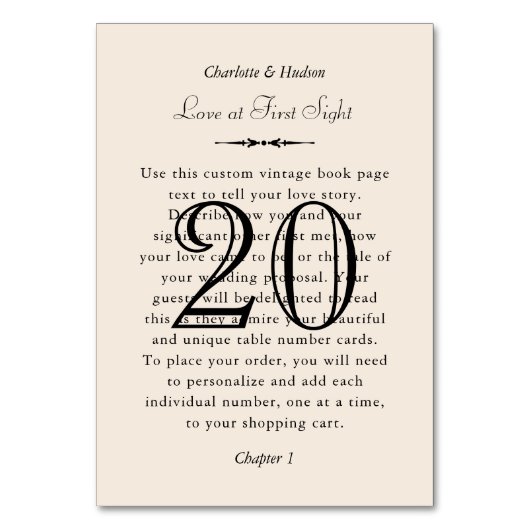 boekpagina gepersonaliseerde bruiloft liefdesverh kaart (Voorkant)