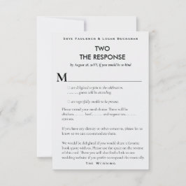 Boekpagina Literaire bruiloft RSVP Response Kaart