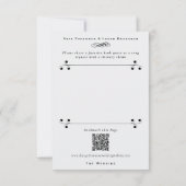 Boekpagina Literaire bruiloft RSVP Response Kaart (Achterkant)