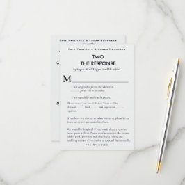 Boekpagina Literaire bruiloft RSVP Response Kaart
