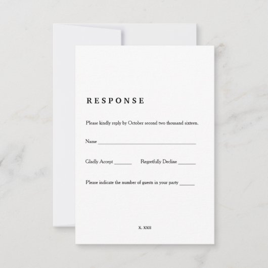 boekpagina RSVP-kaart RSVP Kaartje (Voorkant)