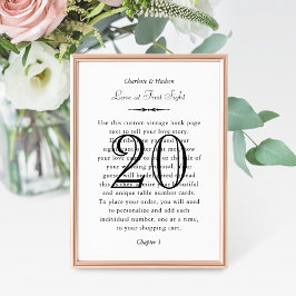 boekpagina Trouwtafel nummer Kaart