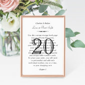  boekpagina Trouwtafel nummer Kaart