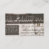  boekpagina van de leerkracht visitekaartje (Achterkant)