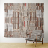 Boekpagina's Patroon Schrijvers Muur Wandkleed (In Situ (horizontaal))