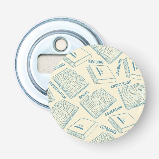 Boekpatroon Button Flesopener (Voorkant)
