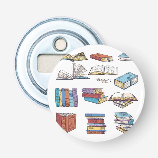 Boekpatroon Button Flesopener (Voorkant)