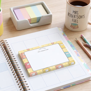 Boekpatroon voor waardering voor leraren post-it® notes
